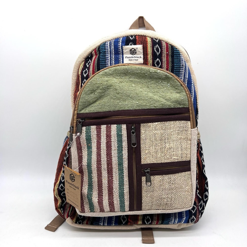 Multipocket Hemp Cotton Himalayan Hemp Backpack